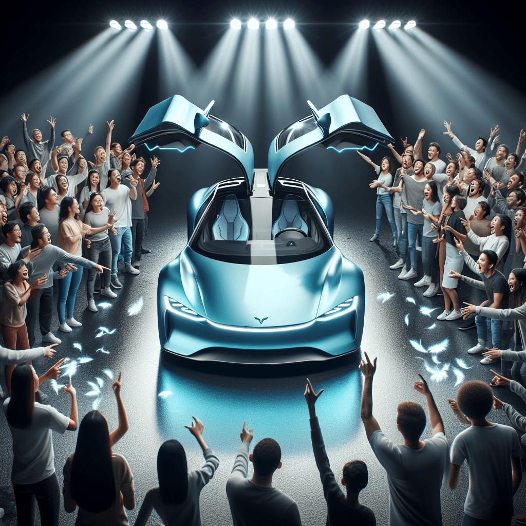 Tesla Unveils Stunning 'Frost Blue' Falcon Wing Doors on Model X, Internet Buzzes with Excitement!