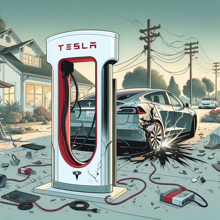Tesla Charging Station in Lacey Faces Unexpected Damage