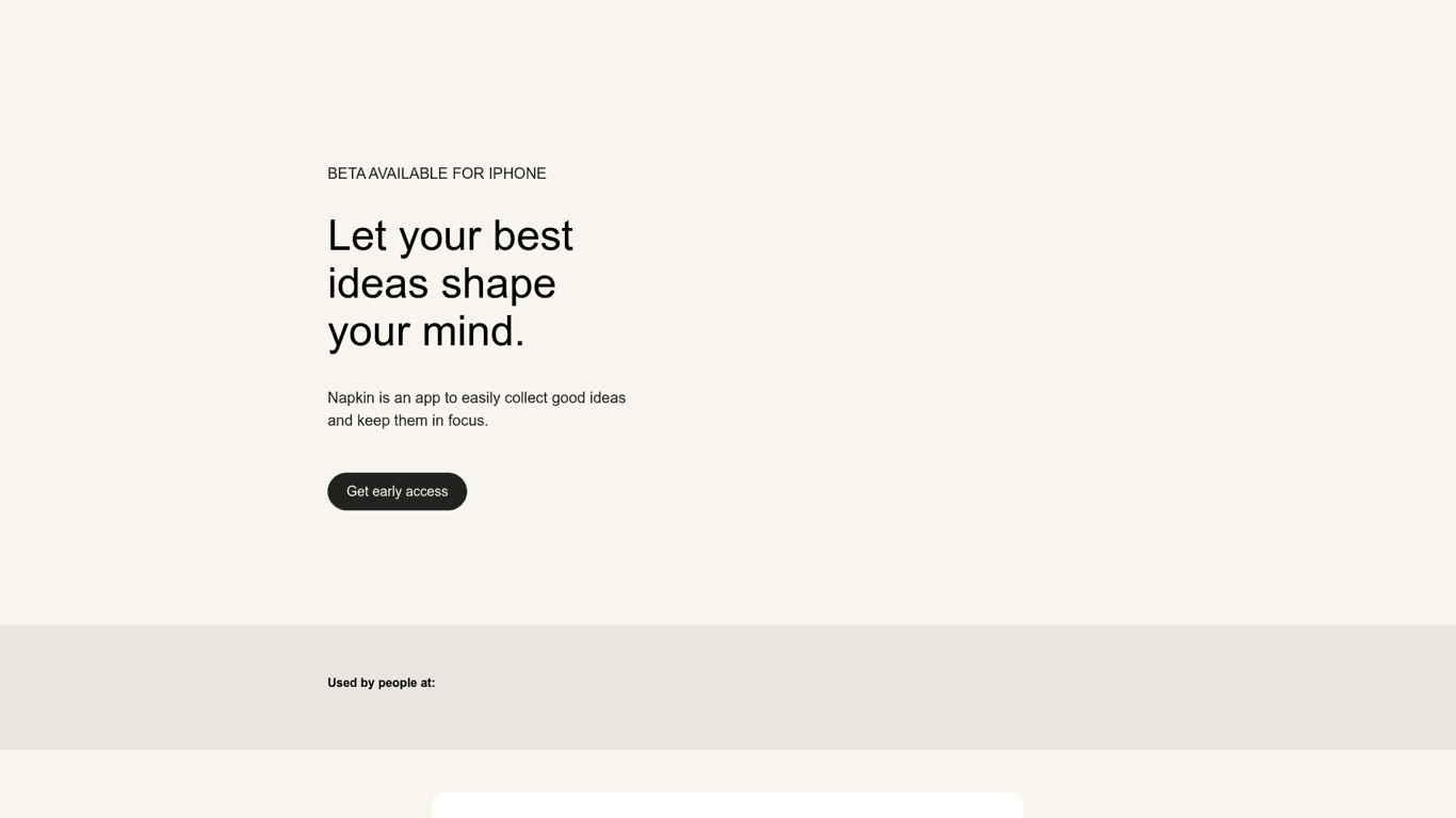 Napkin screenshot