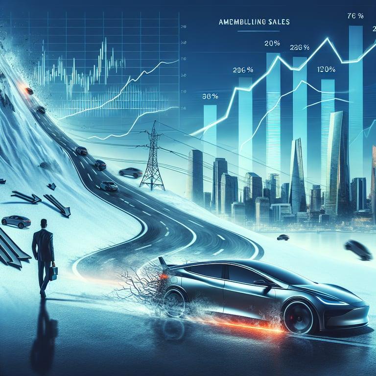 Banner for Tesla's Slippery Slope: Sales Decline and Musk's Controversial Vision Shake Investor Confidence