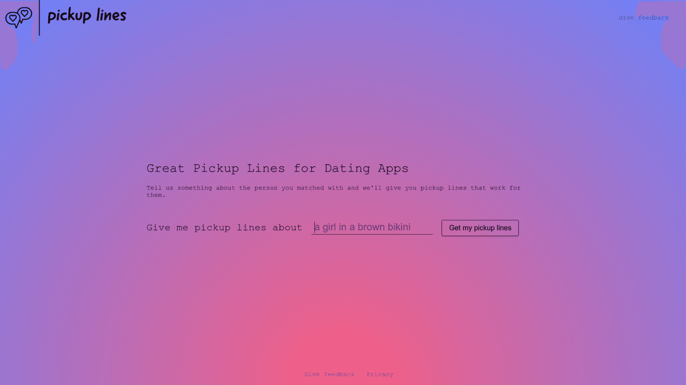 Pickup-lines screenshot