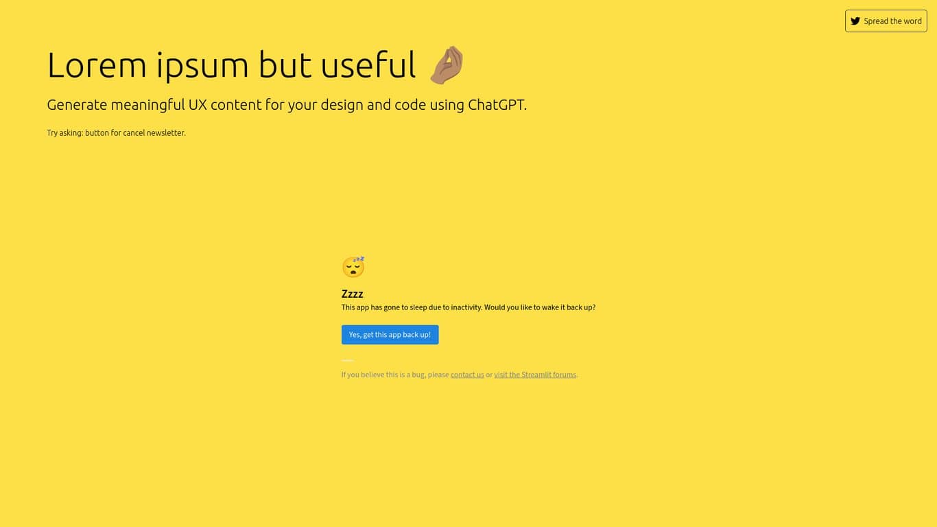 AI UX writer screenshot