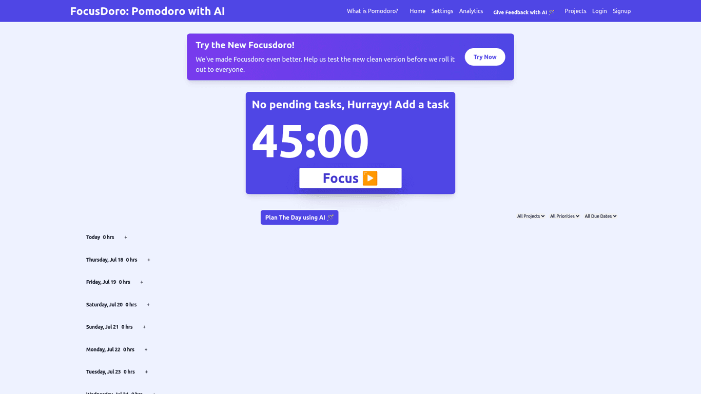 FocusDoro screenshot