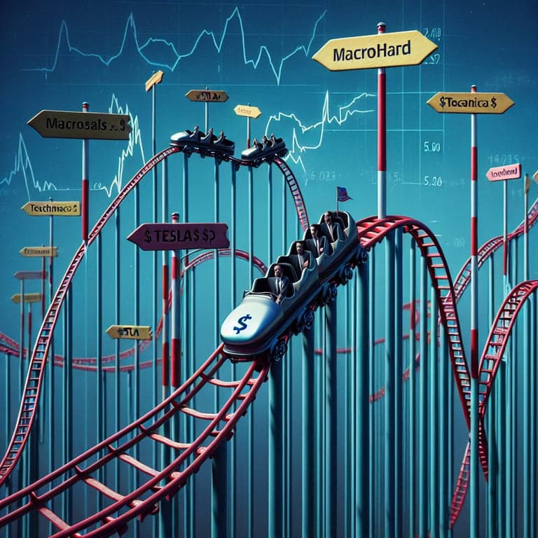 Tesla's Stock Rollercoaster: How 'Macrohard' Influences and Technical Levels Are Impacting $TSLA
