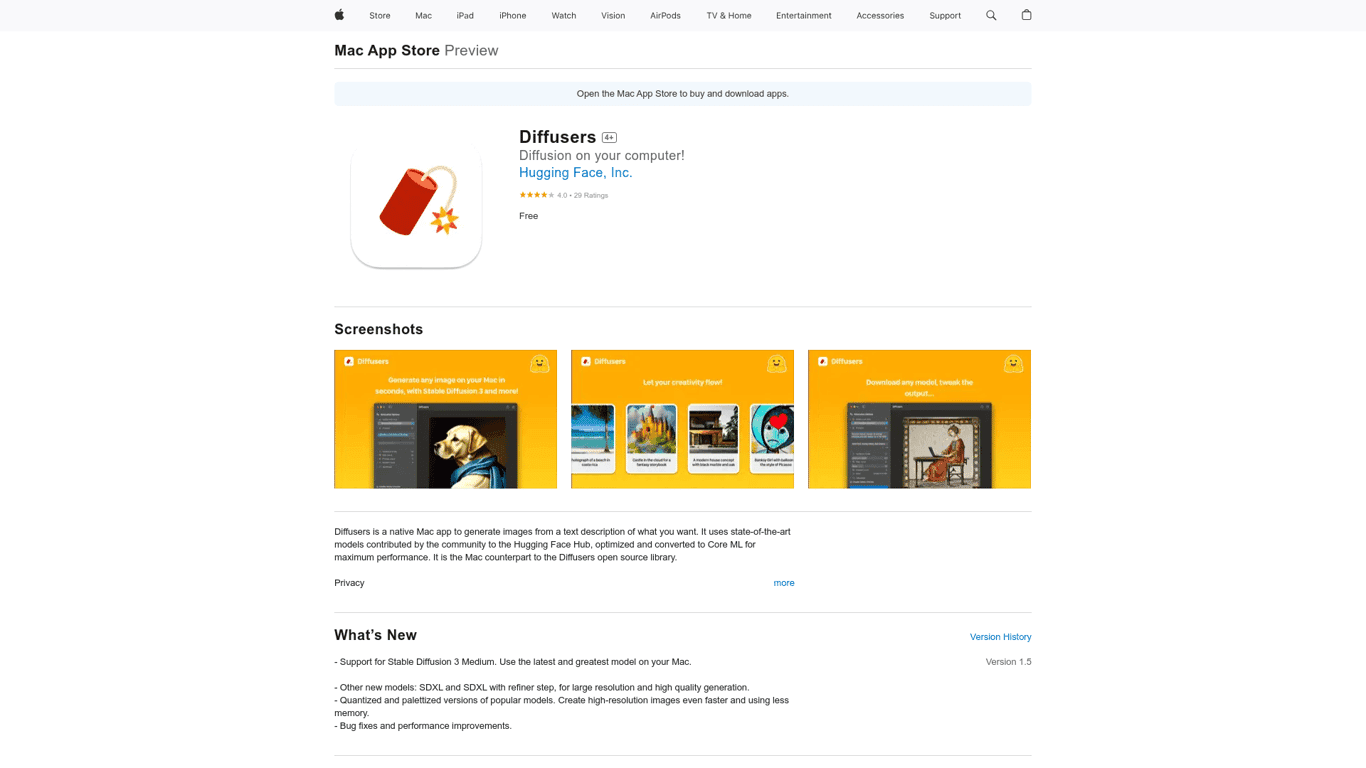 Diffusers screenshot