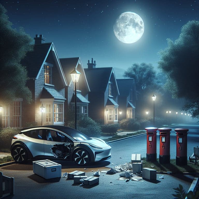 Nanaimo Vandals Strike: Tesla and Mailboxes Damaged Overnight!