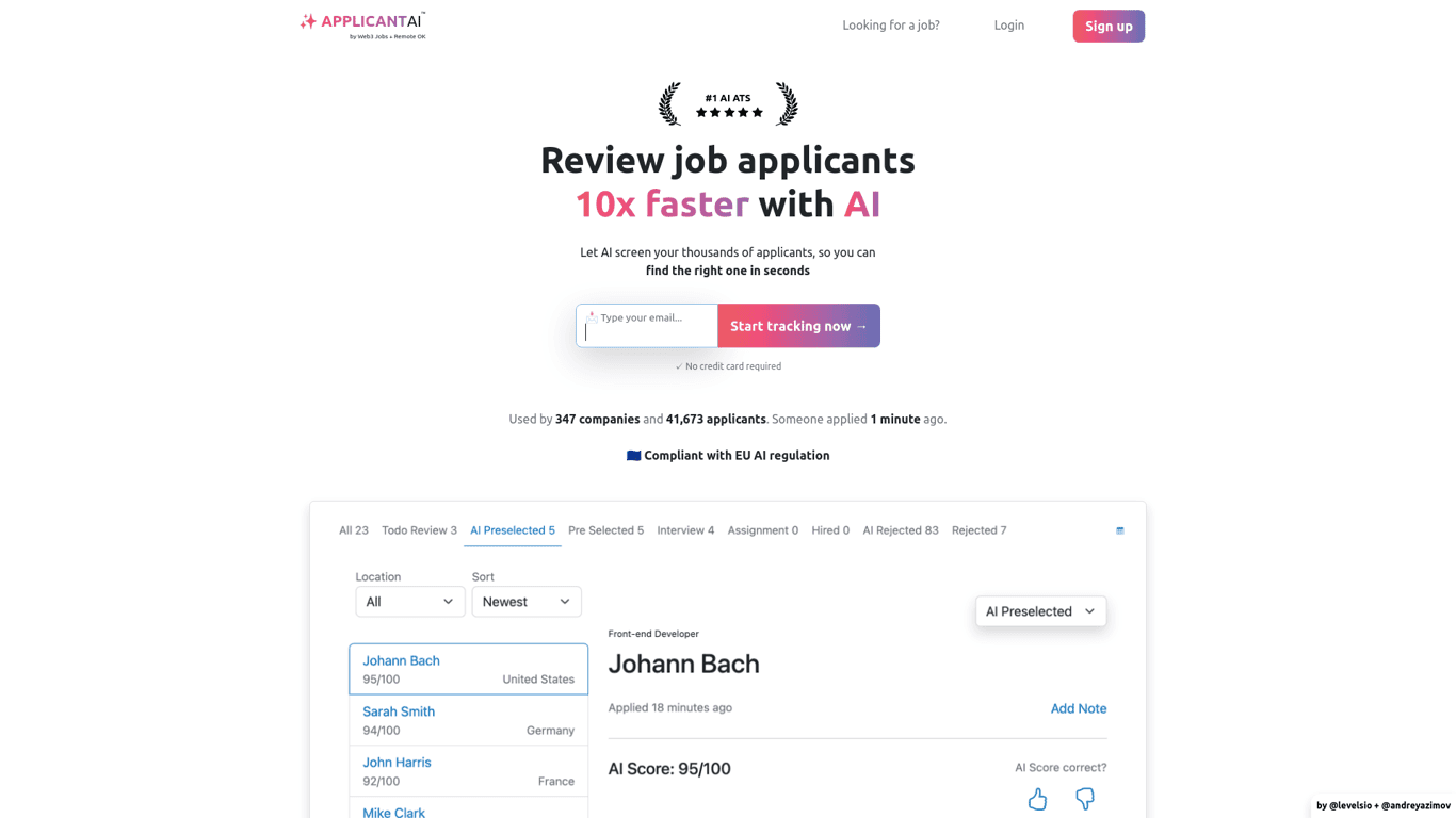 Applicant AI screenshot