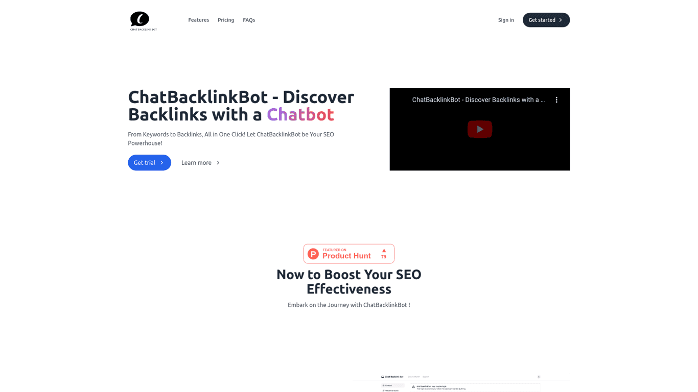 ChatBacklinkBot screenshot