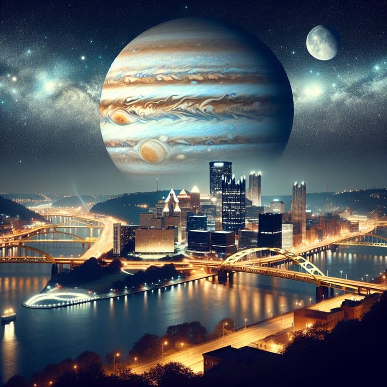 Gazing at Europa and Jupiter: An Astronomical Spectacle Over Pittsburgh
