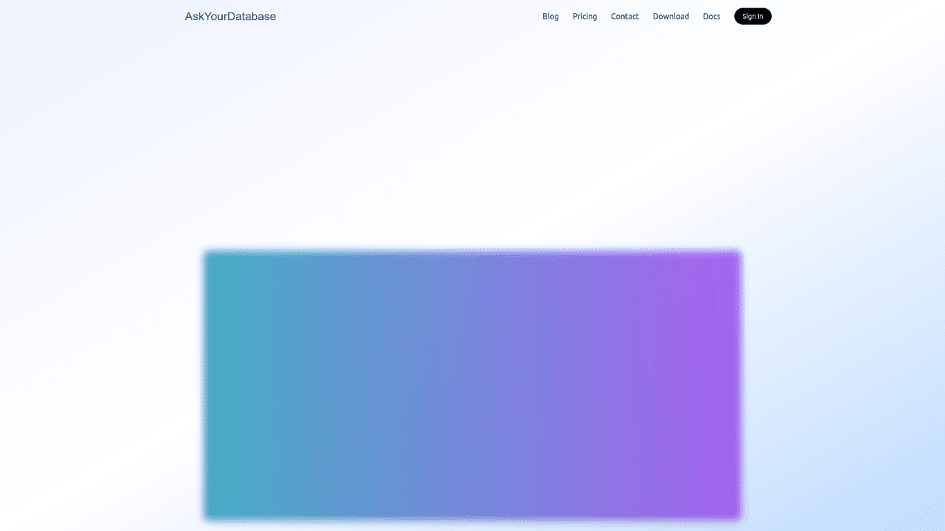 AskYourDatabase screenshot