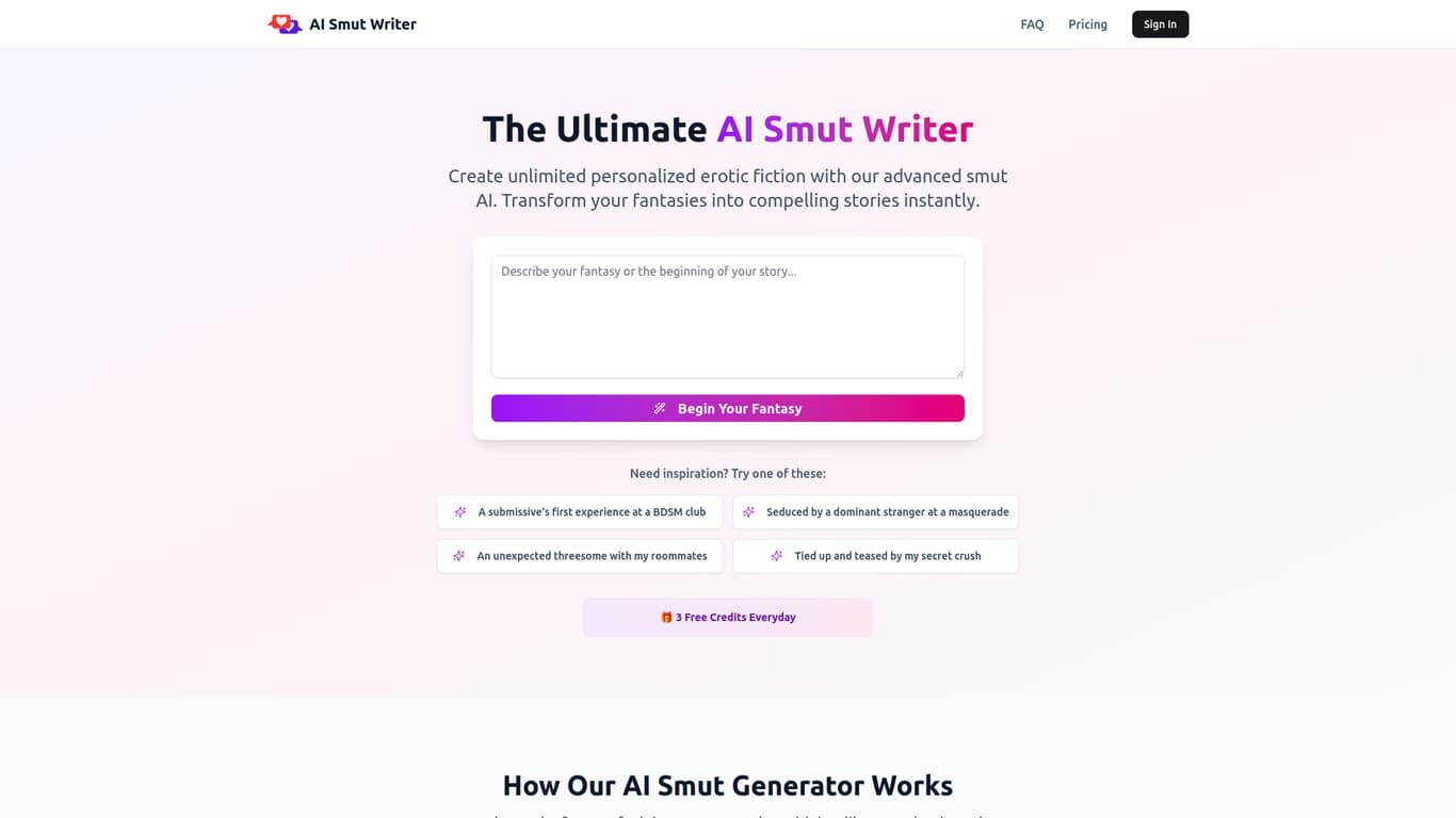 AI Smut Writer screenshot