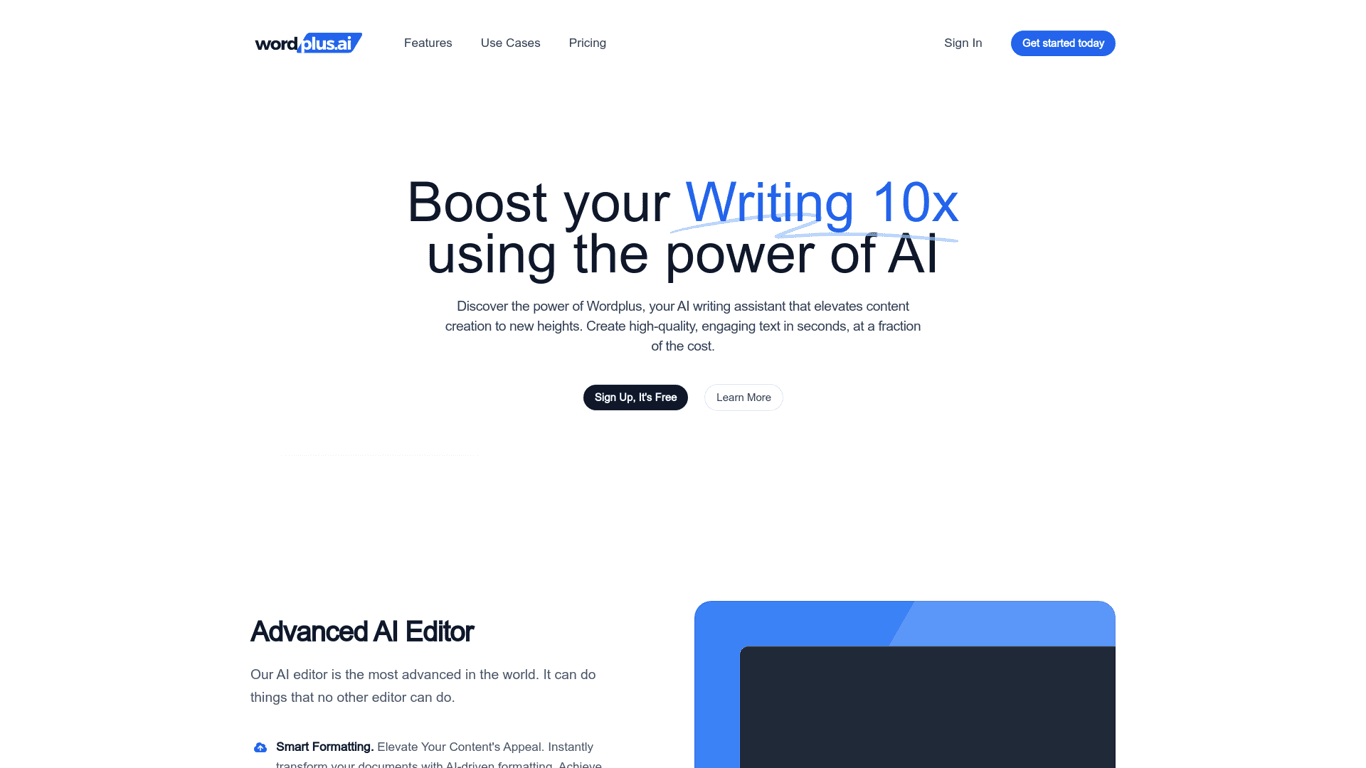 Wordplus.ai screenshot