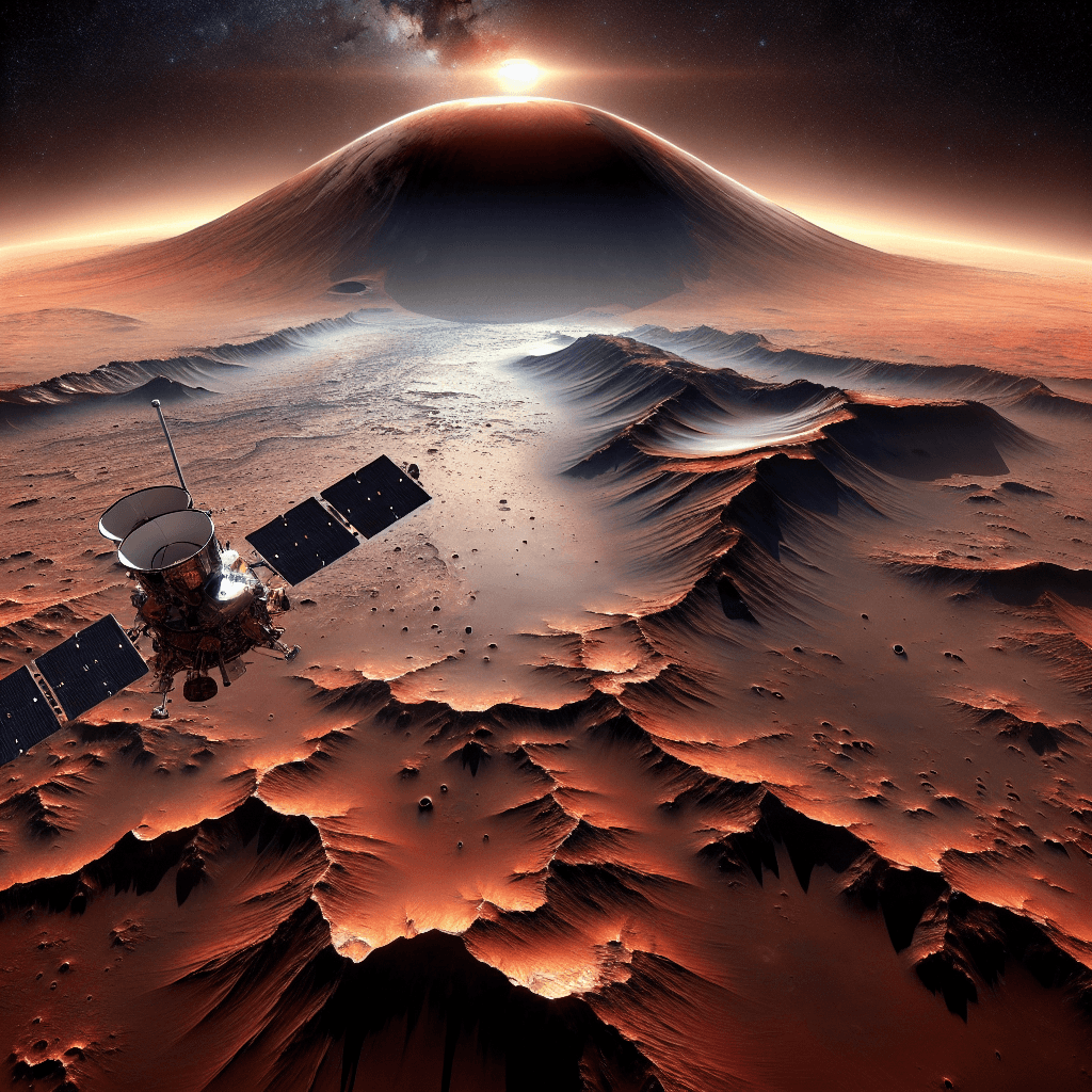 Banner for NASA's Odyssey Orbiter Shares Stunning Views of Mars' Giant Arsia Mons Volcano