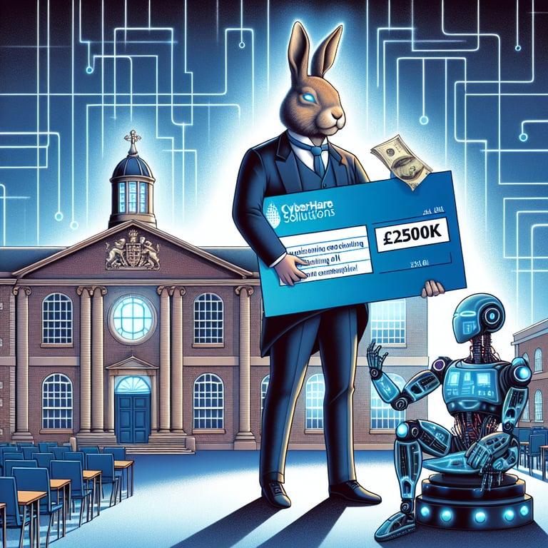 Banner for Cyberhare Solutions Snags £250K Grant to Combat AI Cheating in Academia!
