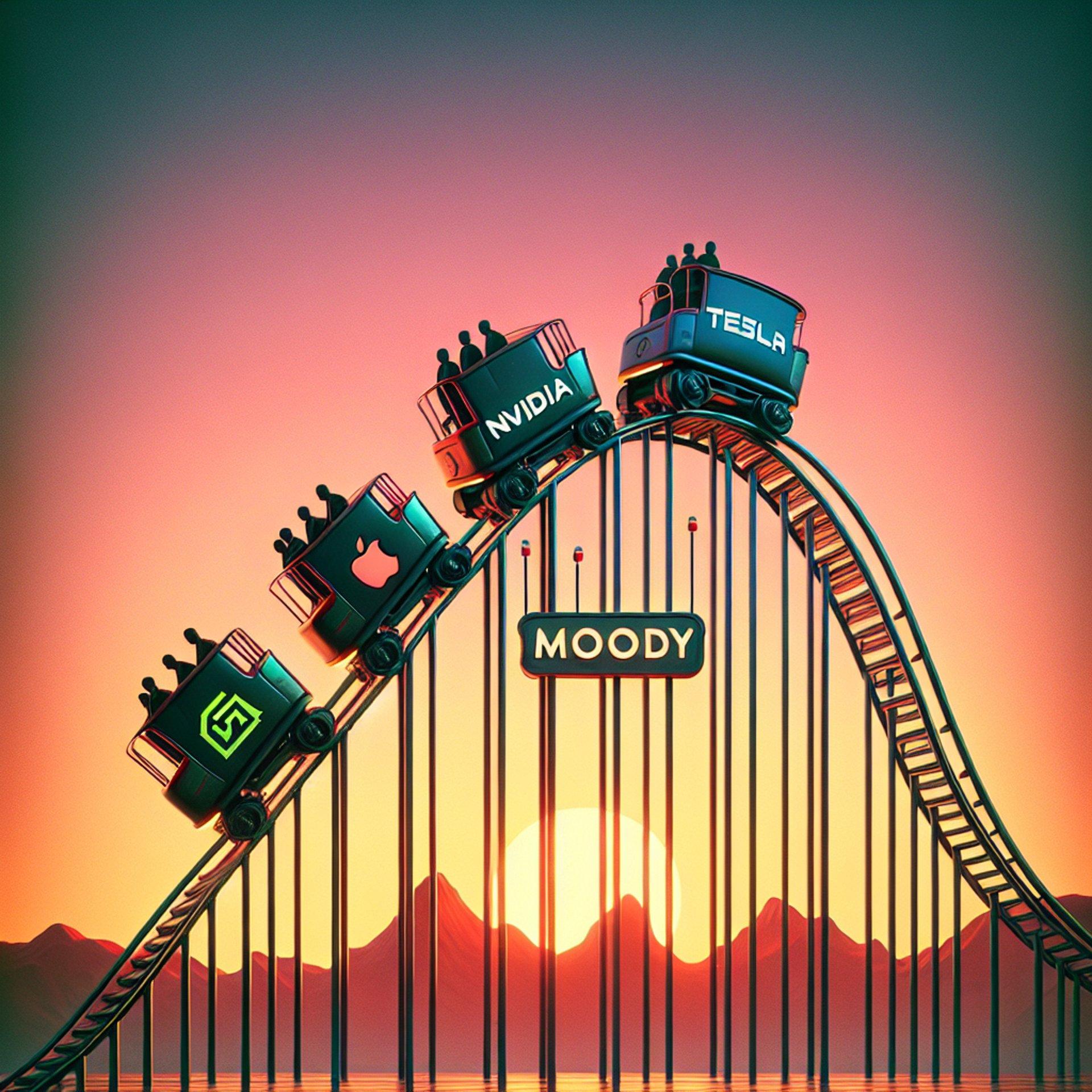 Banner for Moody's Downgrade Can't Keep the Stock Market Down: A Rollercoaster Ride for Apple, Nvidia, and Tesla