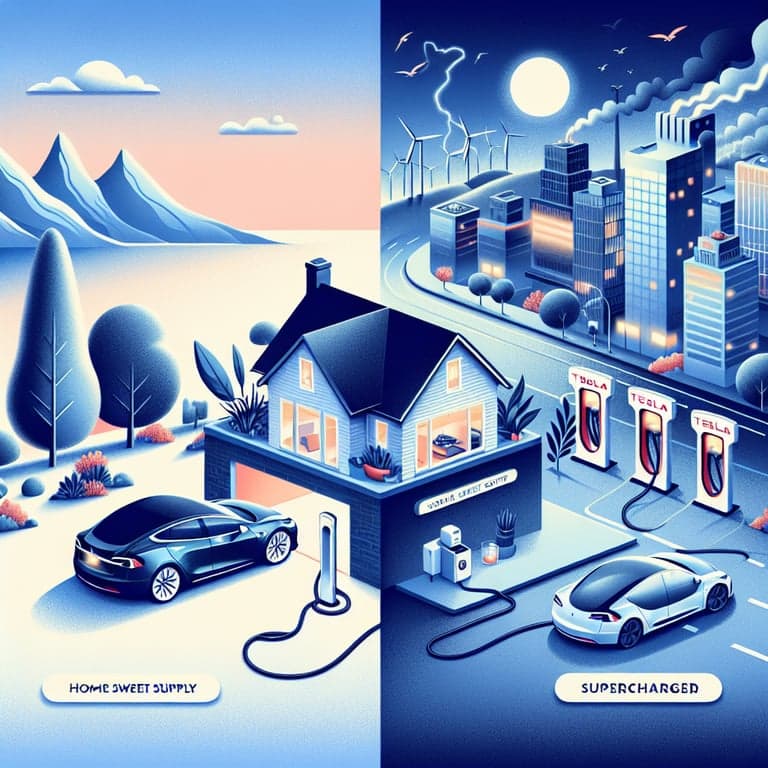 Tesla Charging Dilemma: Home Sweet Supply vs. Supercharged Speeds