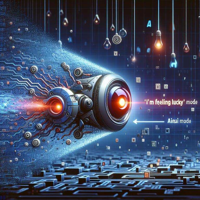 Banner for Google Declines 'I'm Feeling Lucky' for 'AI Mode': An AI-Powered Quest for Search Supremacy