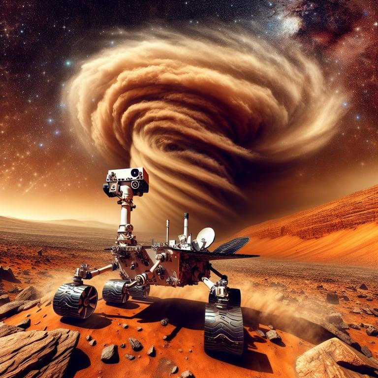 Banner for Perseverance Rover's Epic Selfie: Martian Dust Devil Steals the Show!