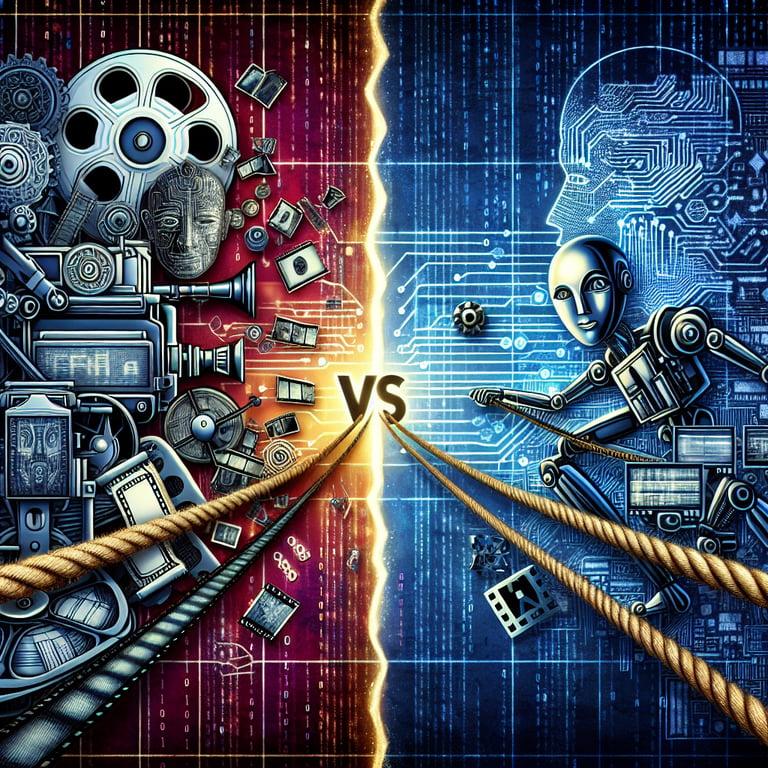Banner for Hollywood vs. Tech Giants: The Battle Over AI and Copyright