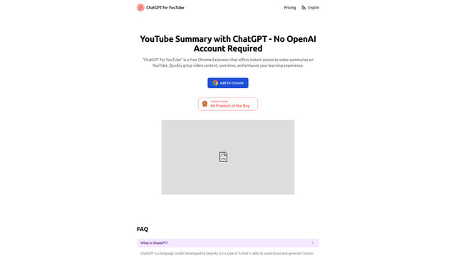 Thumbnail image for ChatGPT for YouTube