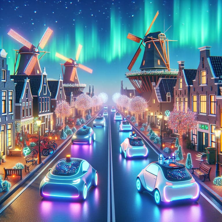 Banner for Tesla's 'Future Holidays' Lights Up the Netherlands with FSD Excitement!