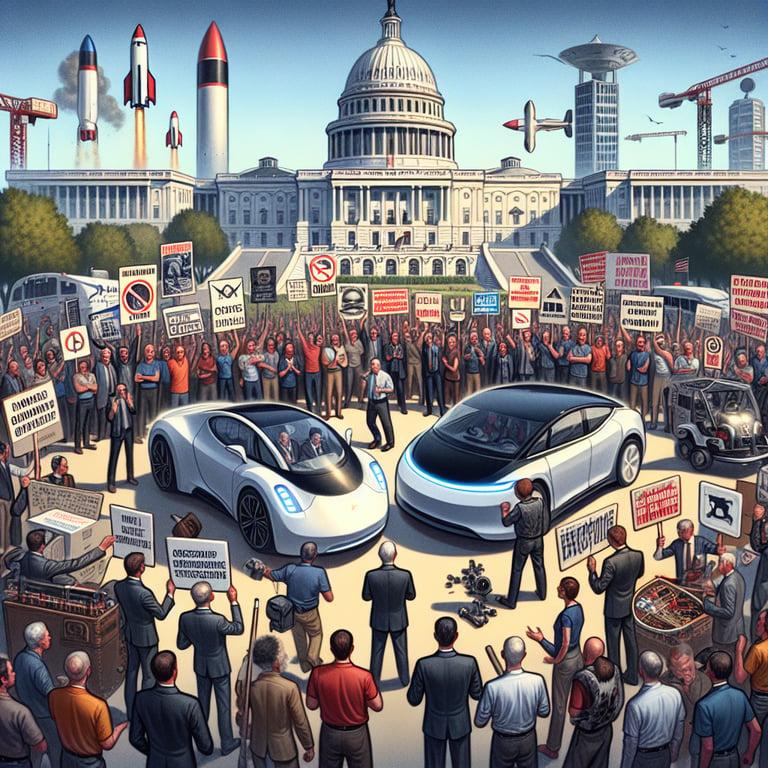 Banner for Tesla Takedown: Protests Erupt Against Elon Musk's Dual Role in Government and Business