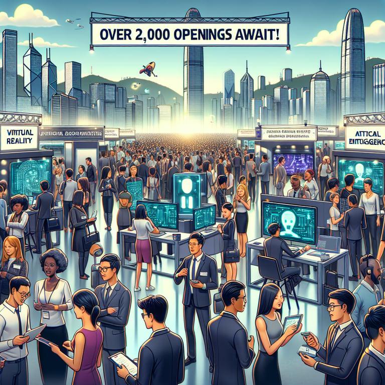 Banner for Hong Kong's AI Job Market Booms: Over 2,000 Openings Await at Cyberport Career Fair!