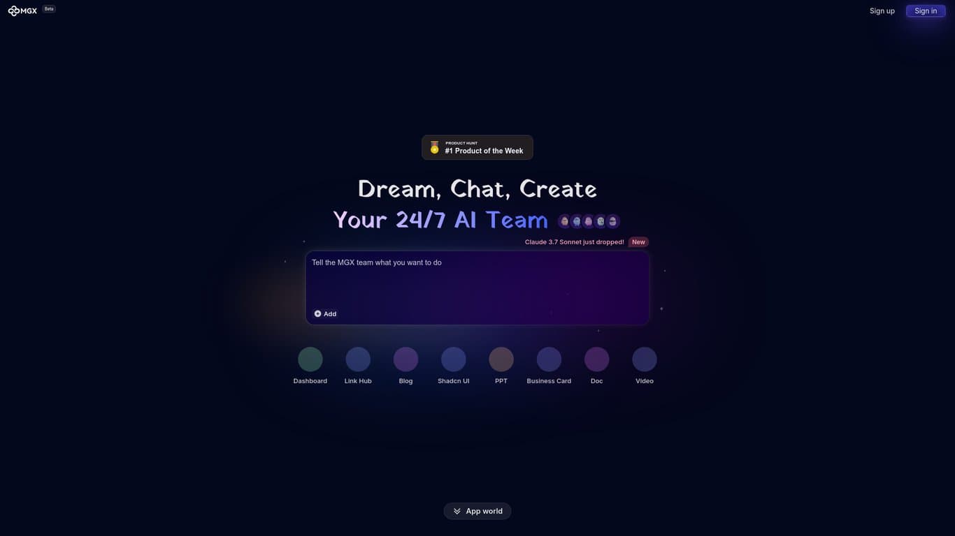 MGX screenshot