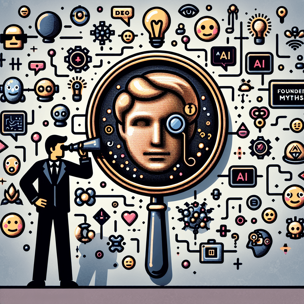 Emoji Spiegel: Aravind Srinivas Challenges AI Founder Myths with a Monocle!