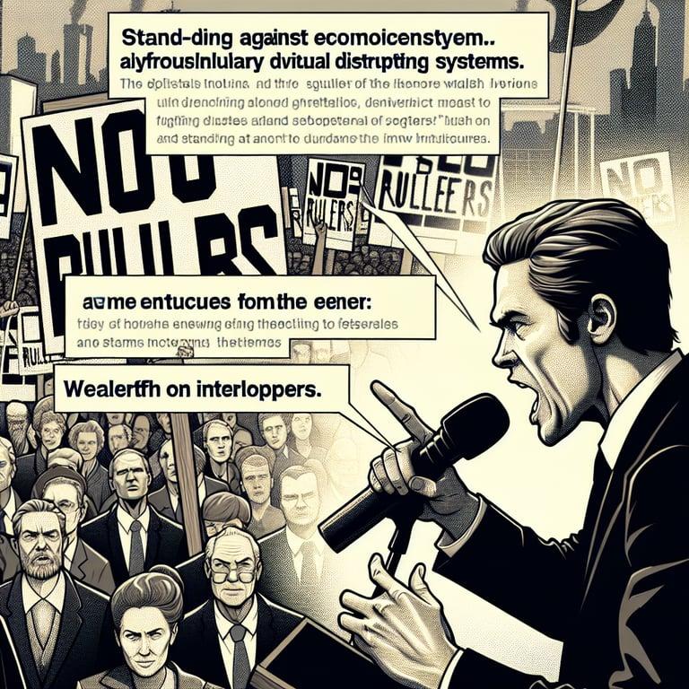 Banner for Bernie Sanders Calls Out Billionaire 'Hijackers' at 'No Kings' Rally
