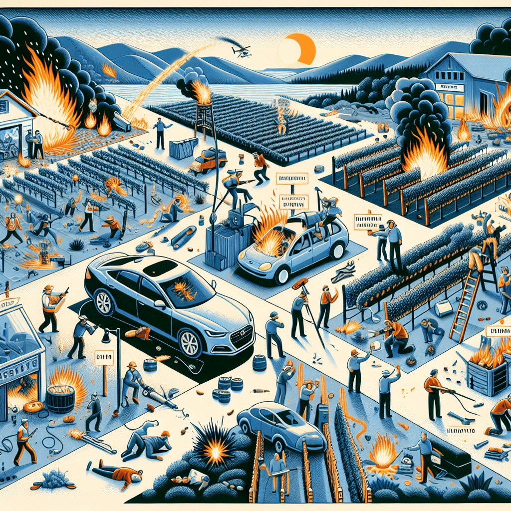 Startup Founder Stirs Chaos at California Winery with Bizarre Fire Attempt and Tesla Crash!