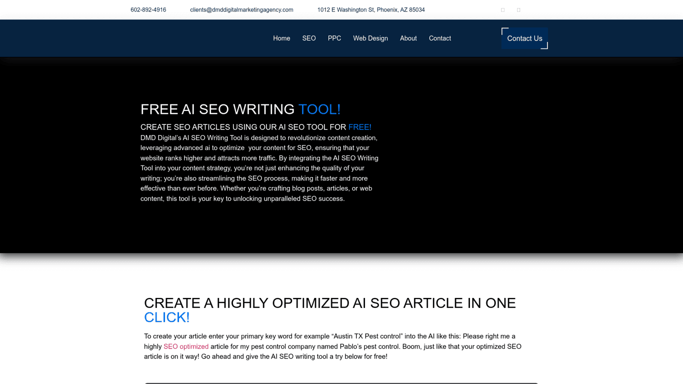 SEO Writing Tool by DMD Digital screenshot