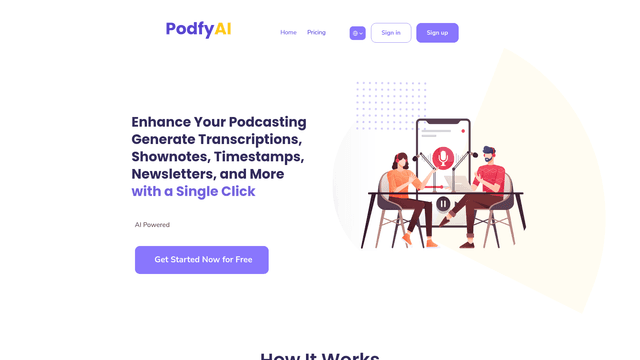 Thumbnail image for Podfy AI