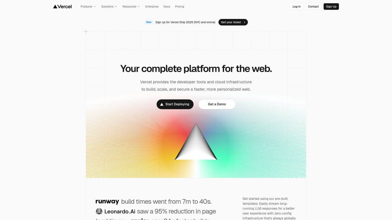 Vercel screenshot