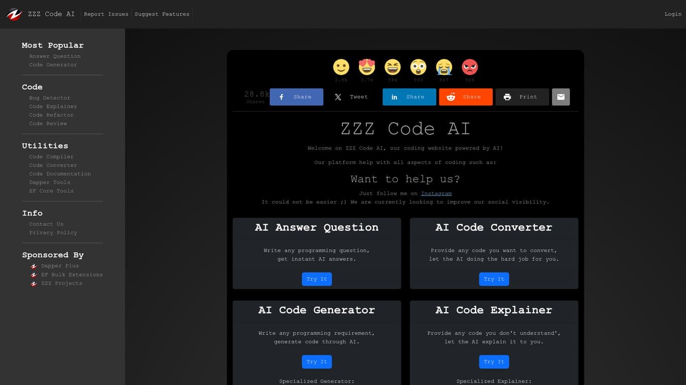 ZZZ Code AI screenshot