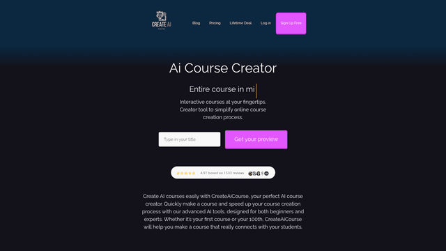 Thumbnail image for ai Course Creator