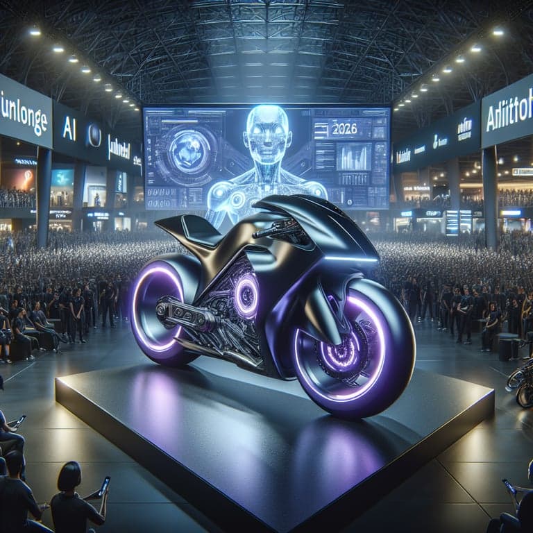 Banner for Ultraviolette's Violette: Revolutionizing Motorcycle Riding with AI at CES 2026