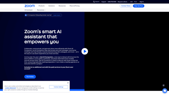 Thumbnail image for Zoom Smart AI assistant