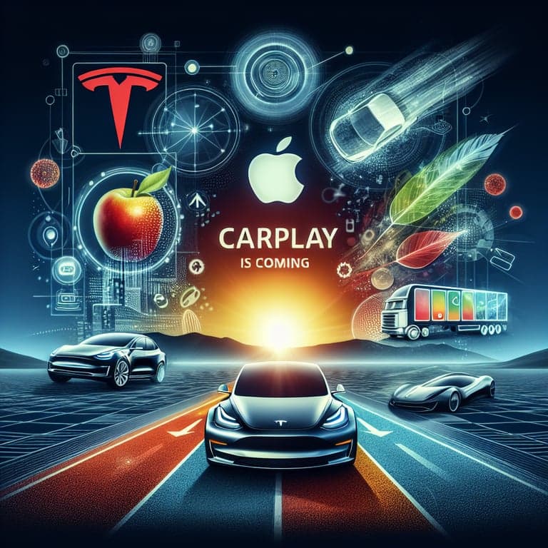Banner for Tesla's Infotainment Revolution: Apple CarPlay is Finally Coming!