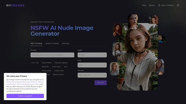 Thumbnail image for NSFW AI Nude Image Generator