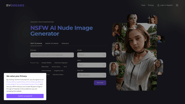 Thumbnail image for NSFW AI Nude Image Generator