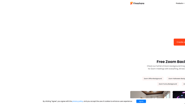 Thumbnail image for FineShare AI Zoom Background Generator