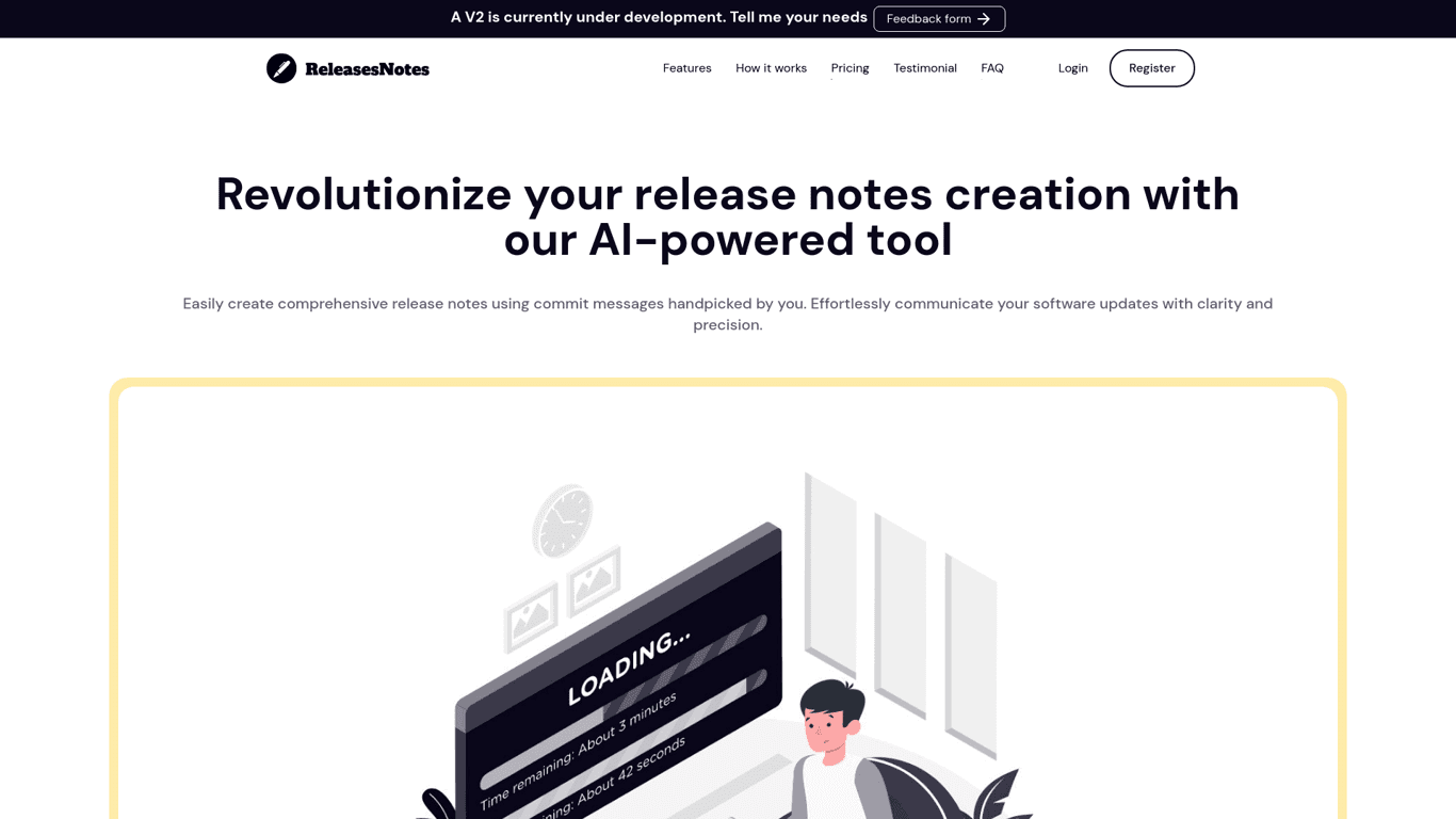 Releases Notes screenshot
