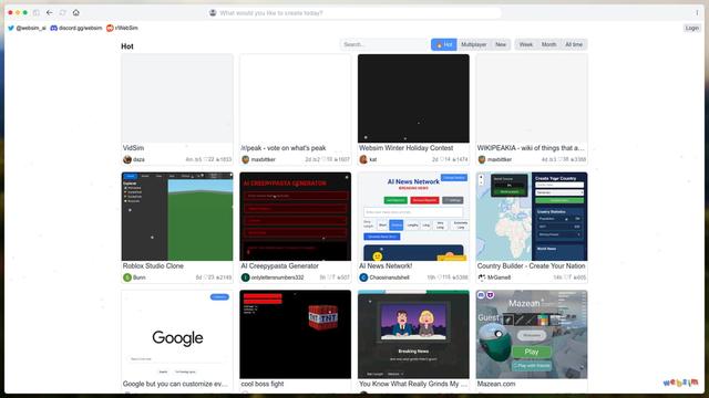 Thumbnail image for Websim