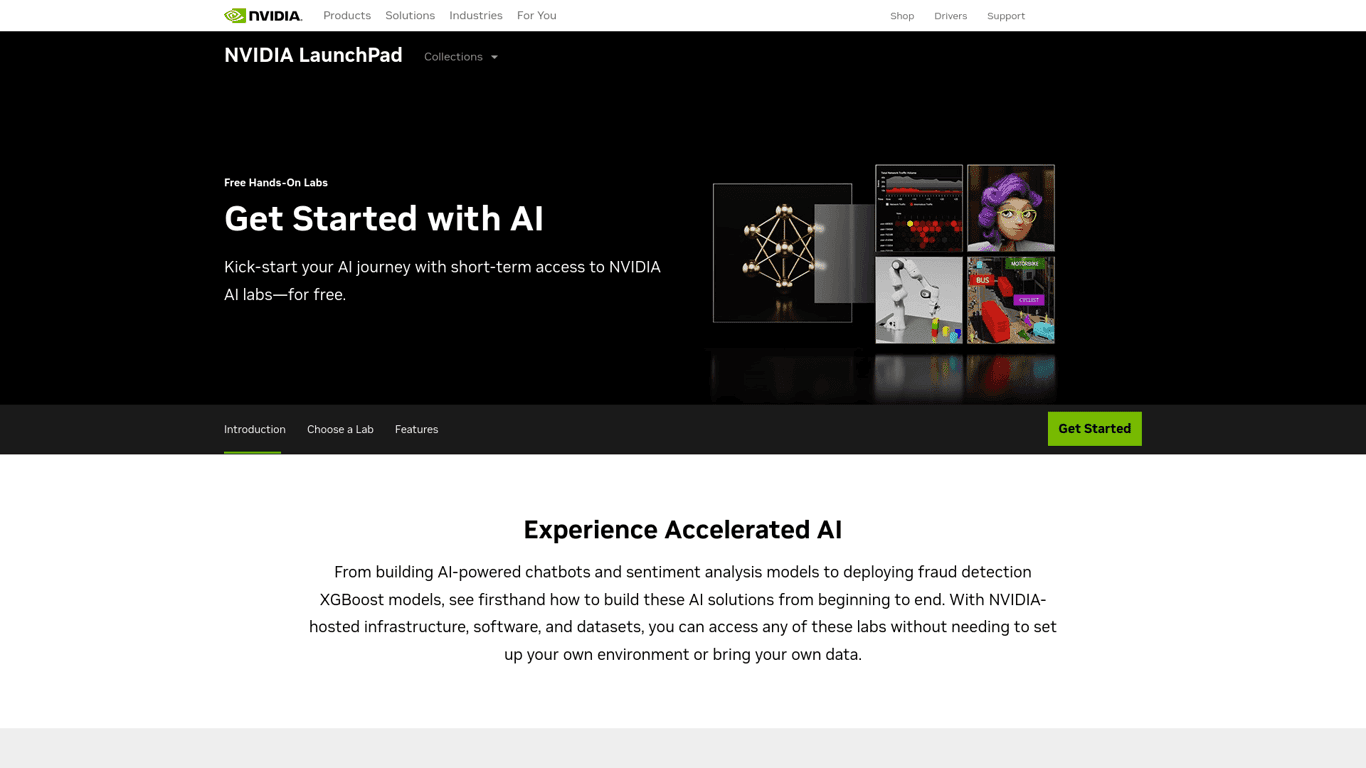 Nvidia Launchpad AI screenshot