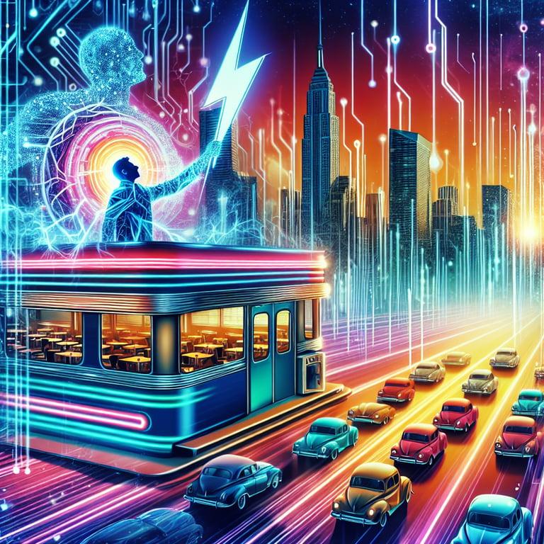 Banner for Elon Musk Electrifies LA with Retro-Futuristic Tesla Diner!