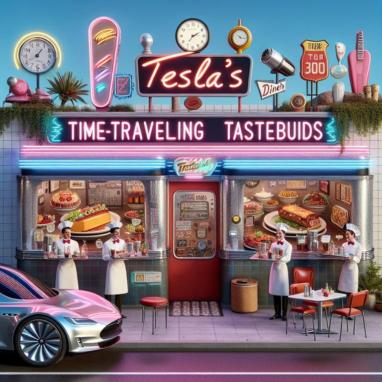 Banner for Tesla's Time-Traveling Tastebuds: Elon Musk's Retro-Futuristic Diner Ambition!