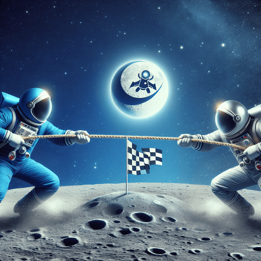 Banner for Cosmic Tug-Of-War: Musk vs. Bezos in the Lunar Race