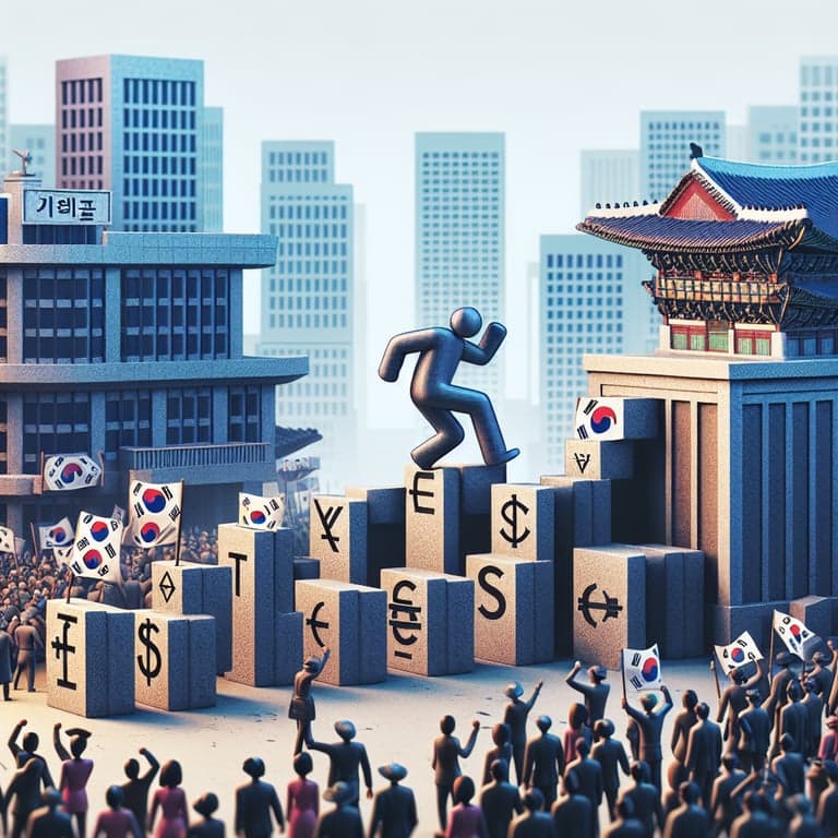 Banner for South Korea Faces Foreign Investment Hurdles Amidst Demand for Labor Reforms