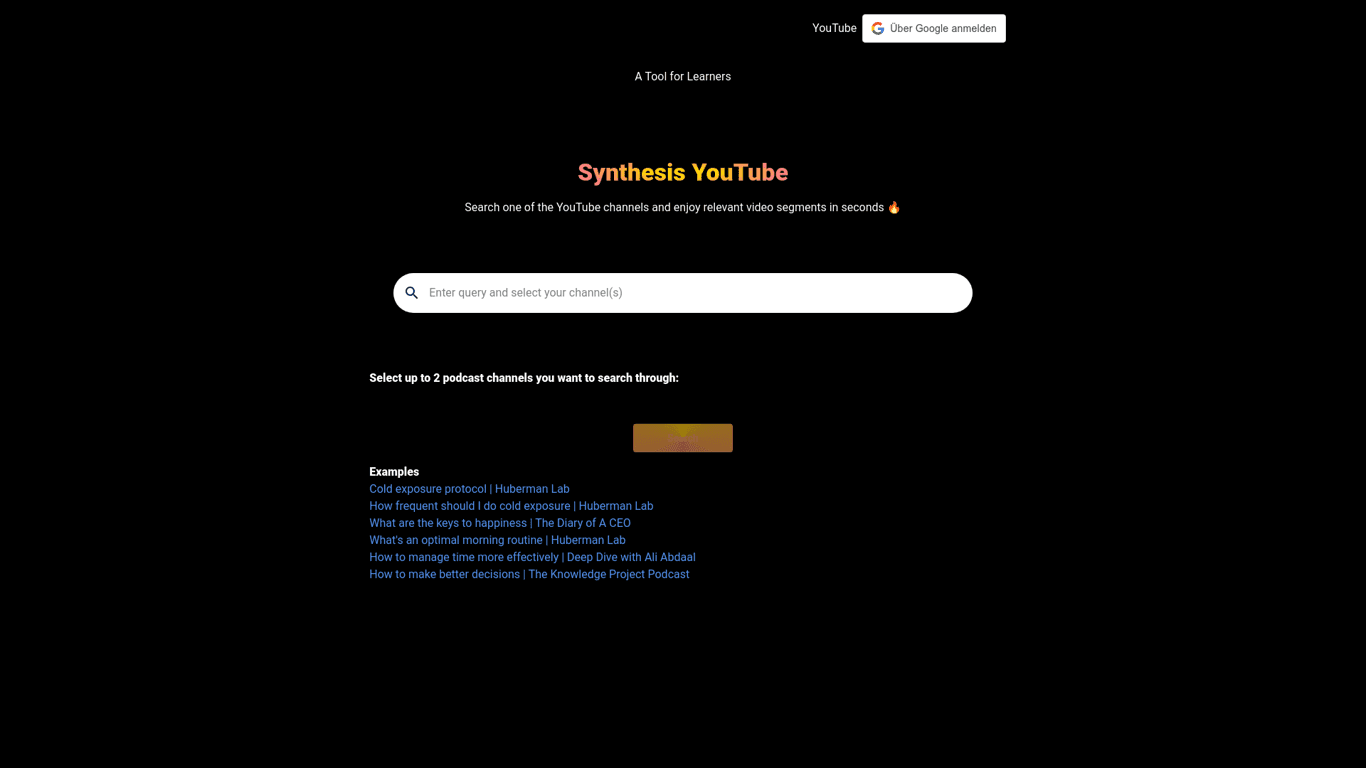 Synthesis YouTube screenshot